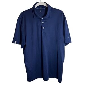 Ralph Lauren Pro Fit Golf Polo Shirt Navy Blue Wicking Size Large